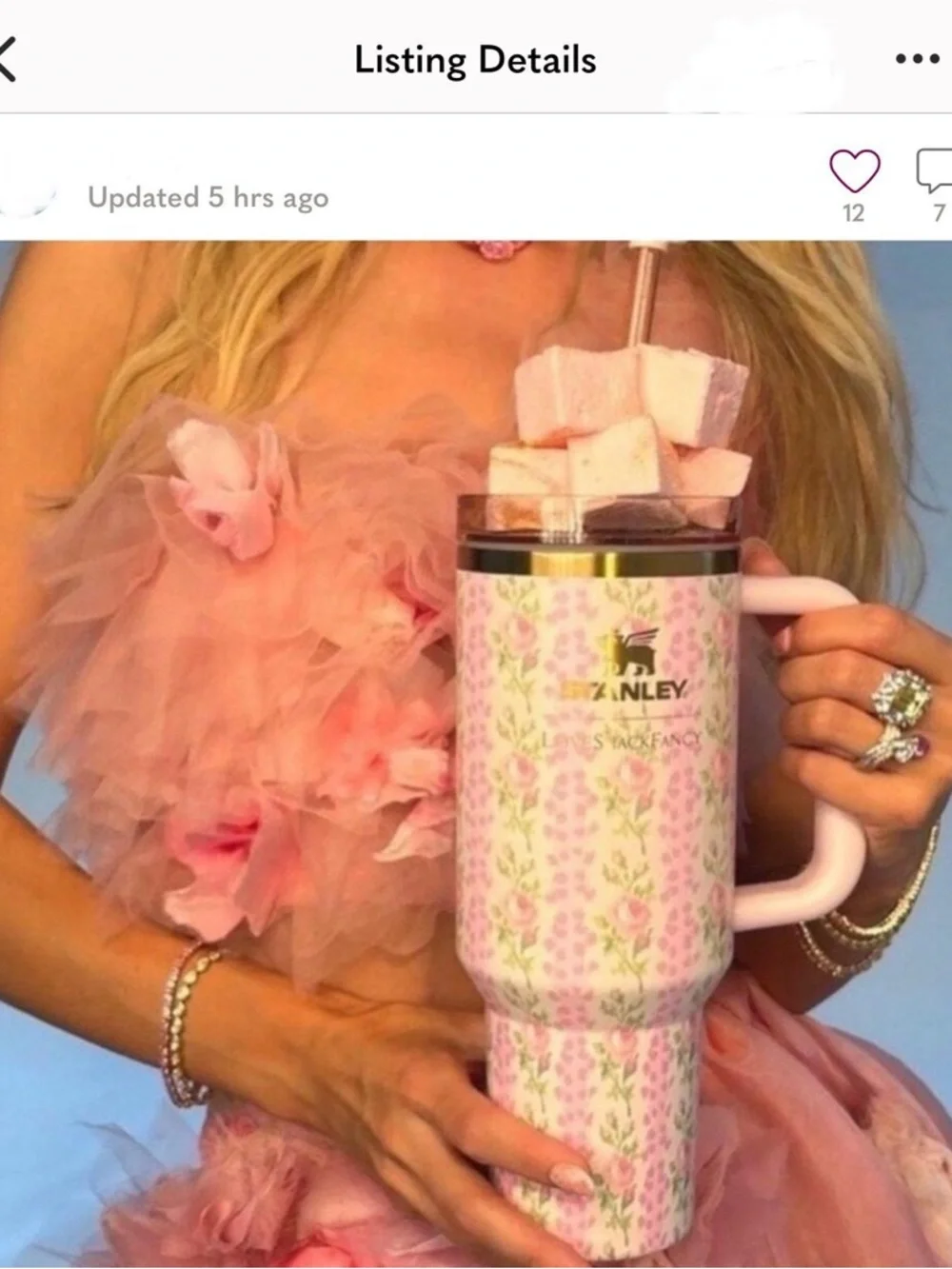 Stanley Pink Blooming Heriloom Travel Mug with Handle - Picture 2 of 10